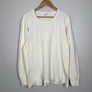 Vintage St Johns Bay Heavy Thermal Shirt Waffle Knit Made in USA Large 90s - Picture 1 of 8