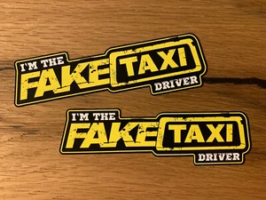 2x FAKE TAXI Aufkleber Porn Fun Sticker Low HOW Deep Airrde OEM Auto Tuning M407 - Bild 1 von 1