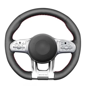 Hand Sew Nappa Leather Steering Wheel Cover for Mercedes-Benz AMG GT E63 G63 C43 - Picture 1 of 9