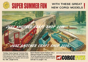 Corgi Toys 508 & GS 10 Commer Bus & Gift Set A4 Size Poster Advert Leaflet Sign - Picture 1 of 1
