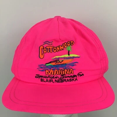 De Colección Gorra de Barco Marina Algodón Logo NE Rosa Neón Nylon Camionero Béisbol Papá Sombrero Foto 1 de 4