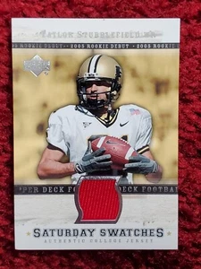2005 Upper Deck Saturday Swatches Taylor Stubblefield Rookie Debut Patch #SA-TS - Picture 1 of 2