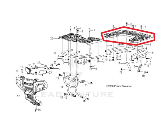 NEW OEM POLARIS SPORTSMAN 90 REAR LUGGAGE STORAGE CARRIER RACK BLACK - Image 1 of 1