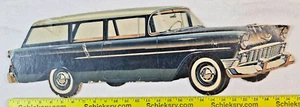 VTG 1956 Chevy Nomad Car Dealership Showroom Advertise Sign 27" Heavy Cardboard - Picture 1 of 7