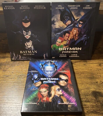 Batman Returns, Batman Forever, Batman & Robin, 3 DVD Lot 1997 Warner Bros. - Image 1 of 4