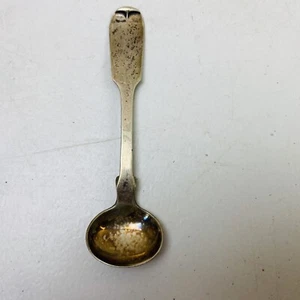 Antiker Münz Silber Senflöffel. N. Matson Pure Coin. - Bild 1 von 4