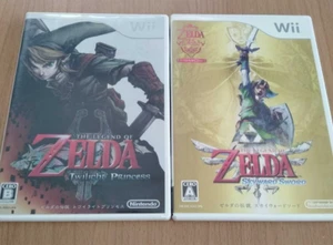 Lot 2 Legend of Zelda Twilight Princess & Skyward Sword Nintendo Wii From Japan - Picture 1 of 5