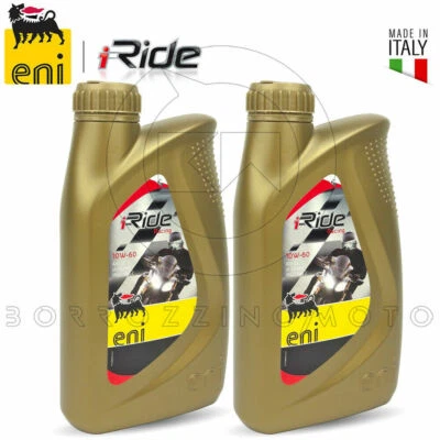 2LT OLIO MOTORE ENI i-RIDE RACING 10W60 MA2 MOTO 4T TOP SYNTHETIC 100% SINTETICO