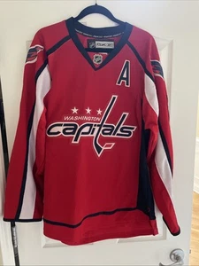 Reebok Washington Capitals Jersey Mens size 50 Red Ovechkin #8 Hockey NHL EX - Picture 1 of 7