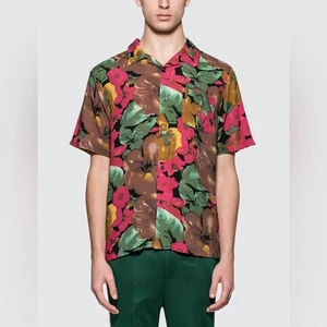 Camisa Stussy Camp Cuello Botón Floral Acuarela Rayón Para Hombre Grande - Imagen 1 de 9