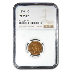 1876 Indian Head Cent PF-65 NGC (Red/Brown) - Picture 1 of 3