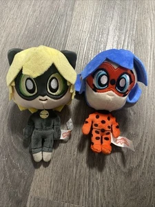 Miraculous Ladybug Cat Noir Plush Keyring/Keychain Zag Heroez Lot - Picture 1 of 3