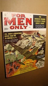 MEN'S ADVENTURE MAG - FOR MEN ONLY *NICE* 1960 PULP SEX GIRL LUFTWAFFE FEMALE - Picture 1 of 1