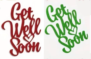 Get Well Soon Script Words Die Cut Greeting Card Making Paper Cutting Die Punch  - Picture 1 of 2