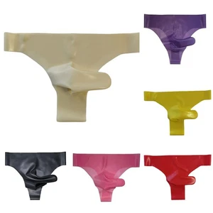 Mens Latex Underwear Sexy Nightwear Applicable Gender: Male Classic Brief Style - Picture 1 of 16