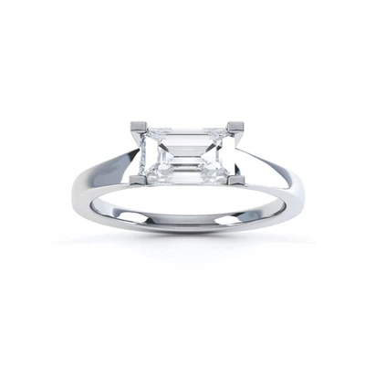 1.00 Ct Emerald Cut IGI Certified Lab Grown Diamond Wedding Ring 950 Platinum - Image 1 of 4