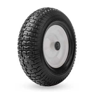 13" 5.00-6 Flat Free Solid Polyurethane Tire and Wheel Replacement, 1 Pack PU... - Picture 1 of 7