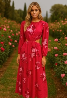 ¡NUEVO! Vestido floral lateral SCOOP New York Anthropologie ModCloth 8-10 Free People Foto 1 de 4