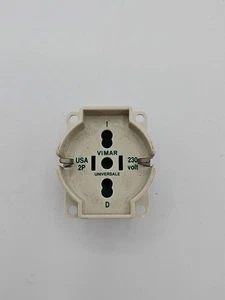 VIMAR Steckdose SICURY 2P+T 16A Universal 1299 7849 GEBRAUCHT USA-2P 230 VOLT - Bild 1 von 3