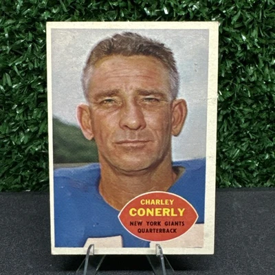 Vintage 1960 Topps Football Set Break Card #72 Charley Conerly New York Giants - Image 1 of 4