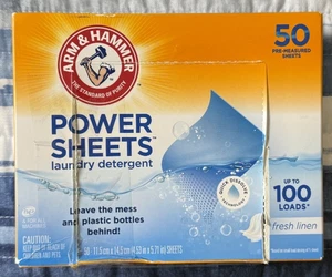 Arm & Hammer Hojas Eléctricas Detergente para Lavandería Ropa Fresca 50 Hojas Caja Abierta - Imagen 1 de 9