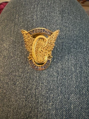 Rare CHP California Highway Patrol Motorcycle Wing Pin - Image 1 of 4