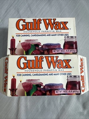 2- Pack Gulf Wax Household Paraffin Wax 1 lb each - Canning, Candle Making - Image 1 of 2