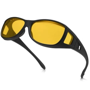 Night Driving Glasses for Men Women, Anti Glare Polarized HD Yellow Lens,Fit ... - Picture 1 of 6