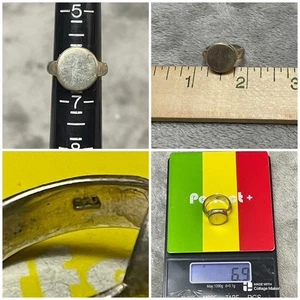 VTG Sterling Silver 925 Blank monogram ring !! Size 6.25 !! 6.9 Grams !! - Picture 1 of 12