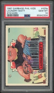 1987 Topps Garbage Pail Kids 11th Series #429a Laundry Matt PSA 10 GEM MINT Os11 - Picture 1 of 3