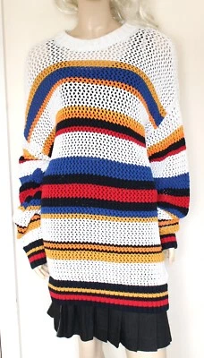 Jersey Gant Blanco Grande Slouchy Grueso Tejido Largo Algodón Talla L/14 Años 80/90 Foto 1 de 4