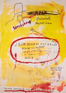 Jean Michel BASQUIAT "Yvon Lambert" 1988 Lithographie - Bild 1 von 1
