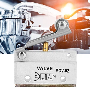 MOV-02 G1/8 Thread Roller Lever Air Pneumatic Mechanical Valve 0-0.8MPa - Picture 1 of 12