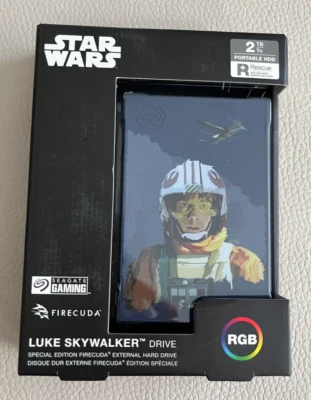 Seagate x Starwars Luke Skywalker FireCuda 2TB USB 3.0 Portable Hard Drive - Image 1 of 4