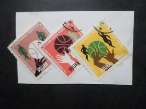 Polonia, Lote 3 Sellos Matasellados Sobre Fragment, Tema Sport - Imagen 1 de 1