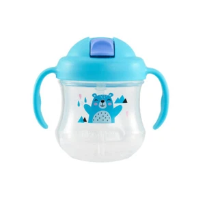 Pigeon 200ml Magmag BPA Free Leak Proof Straw Plastic Cup Blue Baby/Toddler 8m+ - Picture 1 of 2