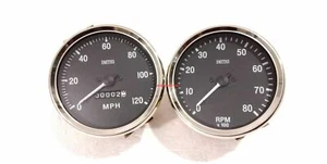 Smiths replica 100 mm speedometer clock wise and Tachometer B/C ME - Bild 1 von 3