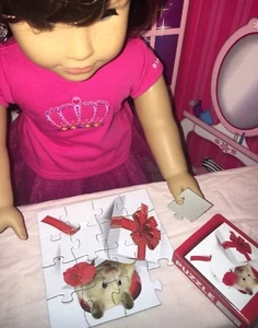 Entzückendes American Girl Puppengröße Valentinstag Hamster Puzzle. Zu süß! - Bild 1 von 2