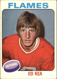 1975-76 O-Pee-Chee Atlanta Flames Hockey Card #383 Ed Kea RC - GOOD