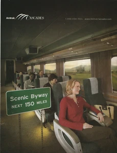 2004 printed ads Amtrak American railroad Cascade Mountains 150 MI Scenic byway  - Picture 1 of 6