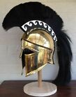 Medieval Antique Corinthian Greek Warrior Black Plume 18 G Armor helmet Replica