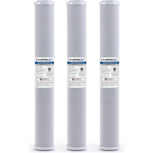 3 Pack RO Coconut Activated Carbon Block Water Filter 10 micron 2.5" x 20" - Picture 1 of 3