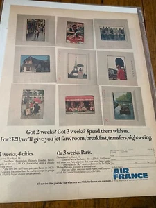 Vintage 1967 Air France Air Lines You See More ad - Picture 1 of 1