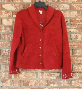 J. Jill Red Long Sleeve Jacket - Picture 1 of 5