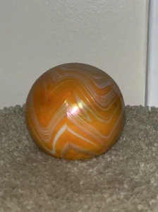 Vintage Gibson Briefbeschwerer Orange Swirl - Bild 1 von 8