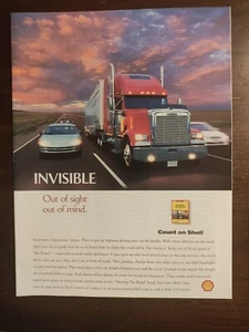 Shell Sharing The Road Vintage Magazine AD Smithsonian 18 Wheeler - Picture 1 of 3