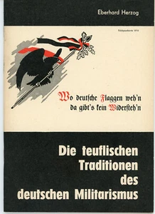 DDR Propaganda Heft TEUFLISCHE TRADITION D. DEUTSCHEN MILITARISMUS 1959 NVA MfNV - Picture 1 of 4