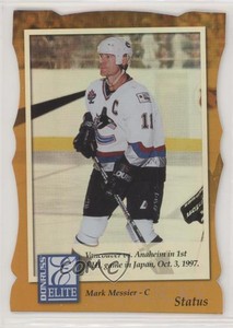 1997-98 Donruss Elite Promos Gold Die-Cut Status Mark Messier #150 HOF