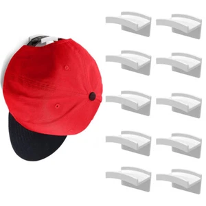 Hat Rack for Wall, Hat Holder Organizer for Baseball Caps Sticky Wall Hat Hook - Picture 1 of 11