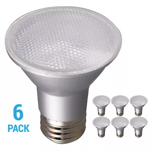 6 Pack Satco S29403 LED Bulbs 120V 6.5W =50W PAR20 Medium E26 4000K Cool White - Picture 1 of 11